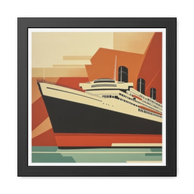 Art Deco Titanic - Framed Poster