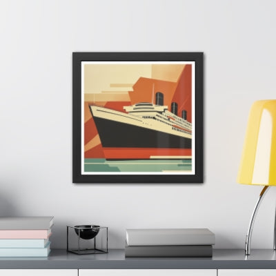 Art Deco Titanic - Framed Poster